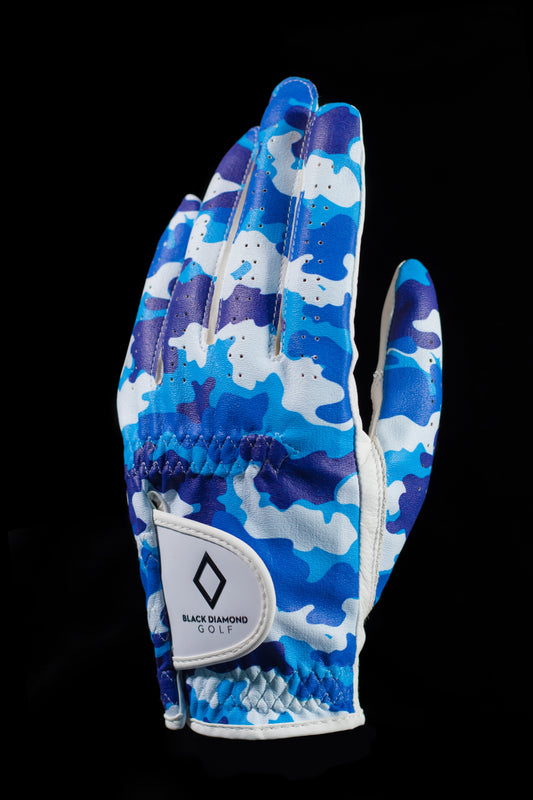 Blue Camo Golf Glove